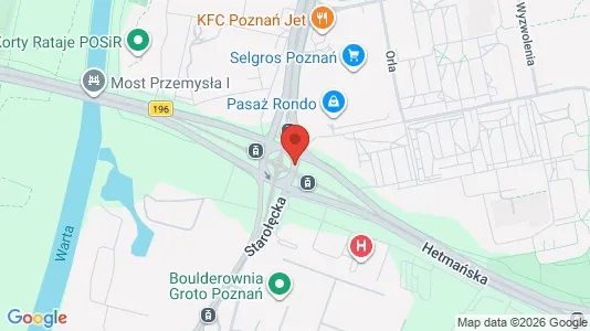 Apartments for rent i Poznań - kort over placeringen