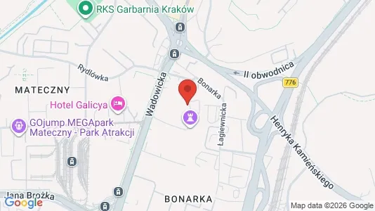 Apartments for rent i Kraków Krowodrza - kort over placeringen