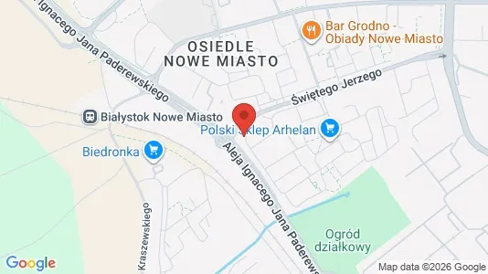 Apartments for rent i Białystok - kort over placeringen