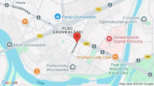 Apartments for rent i Wrocław - kort over placeringen