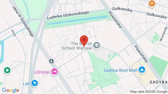 Apartments for rent i Warszawa Mokotów - kort over placeringen