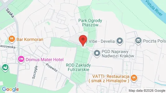 Apartments for rent i Kraków Podgórze - kort over placeringen