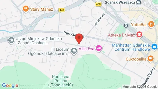 Apartments for rent i Gdańsk - kort over placeringen