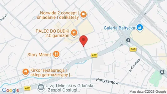 Apartments for rent i Gdańsk - kort over placeringen