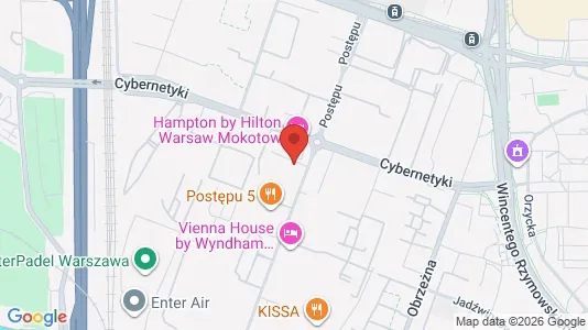 Apartments for rent i Warszawa Mokotów - kort over placeringen