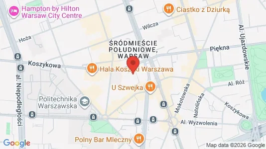 Rooms for rent i Warszawa Śródmieście - kort over placeringen