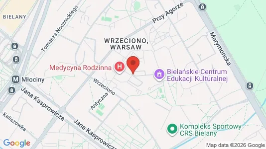 Apartments for rent i Warszawa Bielany - kort over placeringen