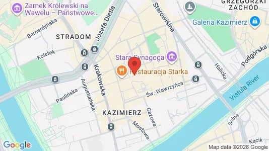 Apartments for rent i Kraków Krowodrza - kort over placeringen