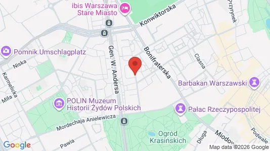 Apartments for rent i Warszawa Śródmieście - kort over placeringen