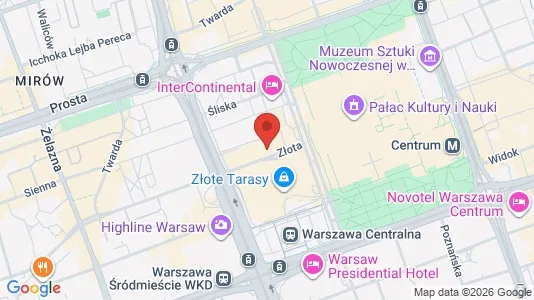 Apartments for rent i Warszawa Śródmieście - kort over placeringen
