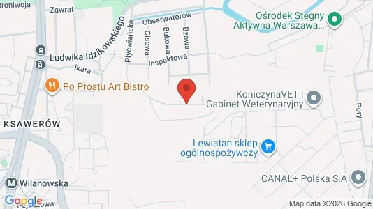 Apartments for rent i Warszawa Mokotów - kort over placeringen