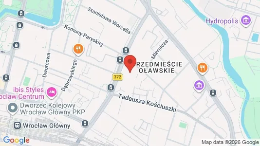 Rooms for rent i Wrocław - kort over placeringen