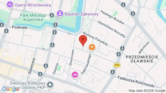 Apartments for rent i Wrocław - kort over placeringen