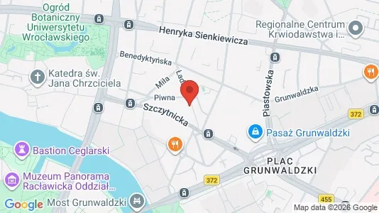 Apartments for rent i Wrocław - kort over placeringen