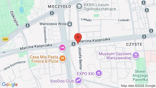 Apartments for rent i Warszawa Wola - kort over placeringen