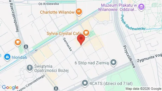 Apartments for rent i Warszawa Wilanów - kort over placeringen