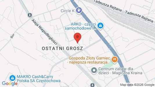 Apartments for rent i Częstochowa - kort over placeringen