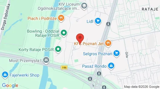 Apartments for rent i Poznań - kort over placeringen