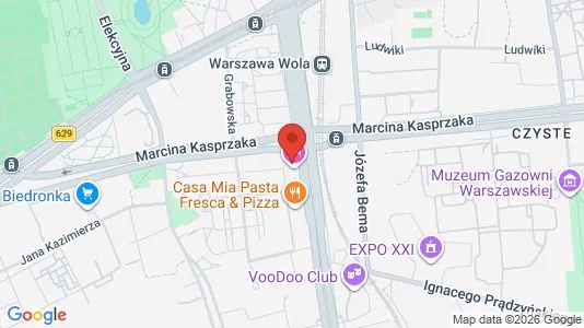 Apartments for rent i Warszawa Wola - kort over placeringen