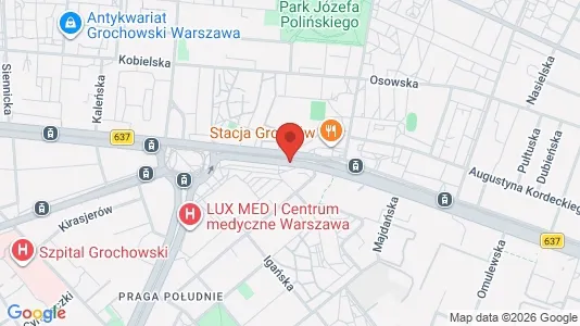 Apartments for rent i Warszawa Praga-Południe - kort over placeringen