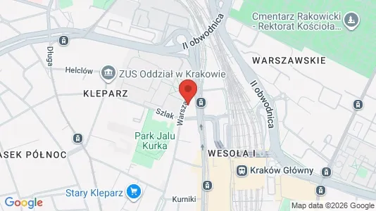 Apartments for rent i Kraków Śródmieście - kort over placeringen