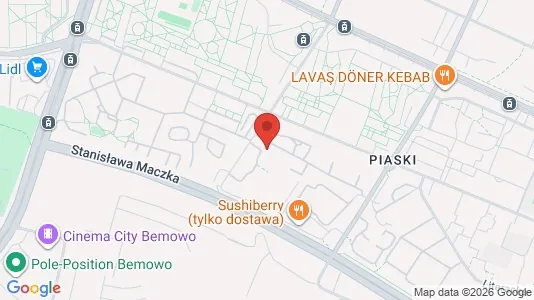 Apartments for rent i Warszawa Bielany - kort over placeringen