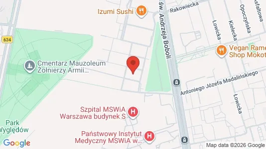 Apartments for rent i Warszawa Mokotów - kort over placeringen