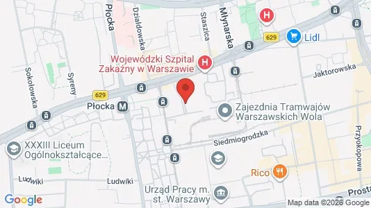 Apartments for rent i Warszawa Wola - kort over placeringen
