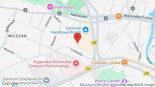 Apartments for rent i Bydgoszcz - kort over placeringen