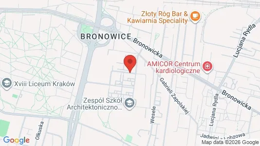 Apartments for rent i Kraków Krowodrza - kort over placeringen