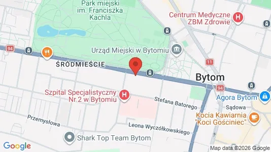 Apartments for rent i Bytom - kort over placeringen