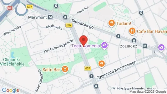 Apartments for rent i Warszawa Żoliborz - kort over placeringen