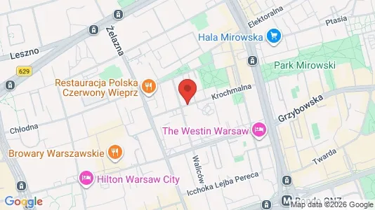 Apartments for rent i Warszawa Wola - kort over placeringen