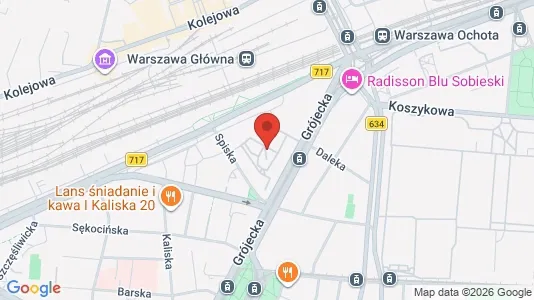 Apartments for rent i Warszawa Ochota - kort over placeringen