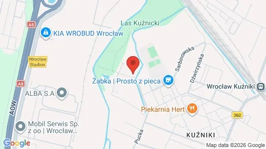 Apartments for rent i Wrocław - kort over placeringen