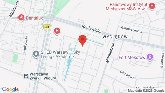 Apartments for rent i Warszawa Mokotów - kort over placeringen