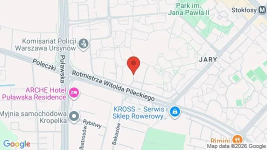 Apartments for rent i Warszawa Ursynów - kort over placeringen