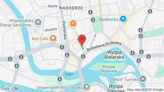 Rooms for rent i Wrocław - kort over placeringen