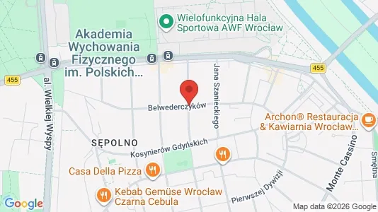 Rooms for rent i Wrocław - kort over placeringen
