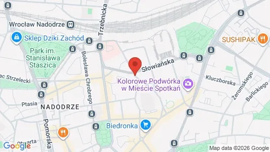 Rooms for rent i Wrocław - kort over placeringen