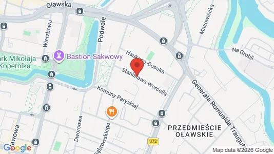 Rooms for rent i Wrocław - kort over placeringen