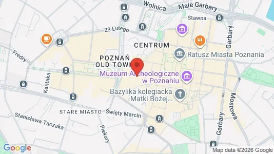 Rooms for rent i Poznań - kort over placeringen
