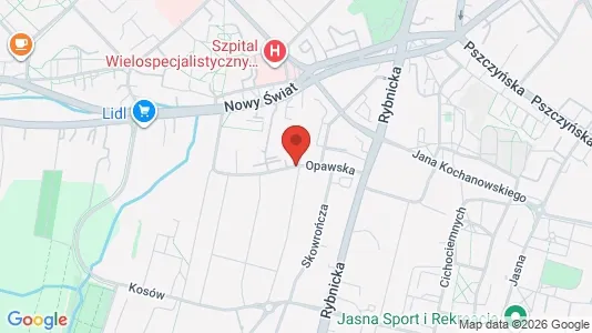 Rooms for rent i Gliwice - kort over placeringen
