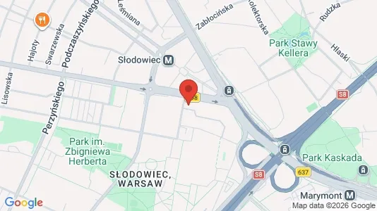 Apartments for rent i Warszawa Bielany - kort over placeringen