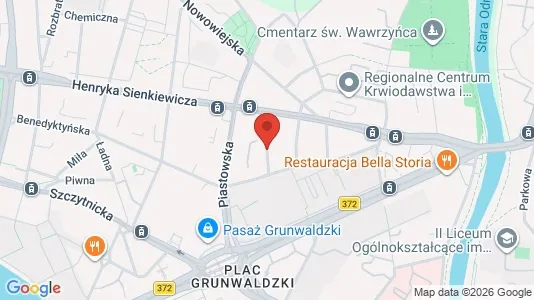 Rooms for rent i Wrocław - kort over placeringen