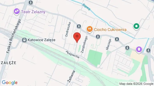 Apartments for rent i Katowice - kort over placeringen
