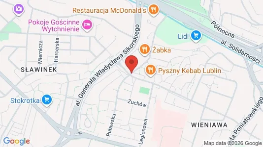 Rooms for rent i Lublin - kort over placeringen