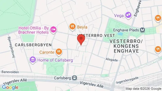 Apartments for rent i Vesterbro - kort over placeringen