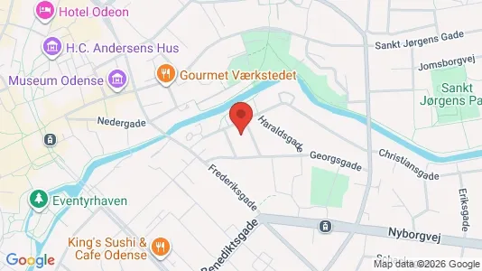 Apartments for rent i Odense C - kort over placeringen