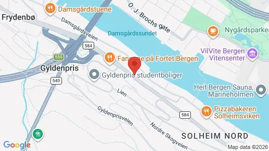 Apartments for rent i Bergen Årstad - kort over placeringen